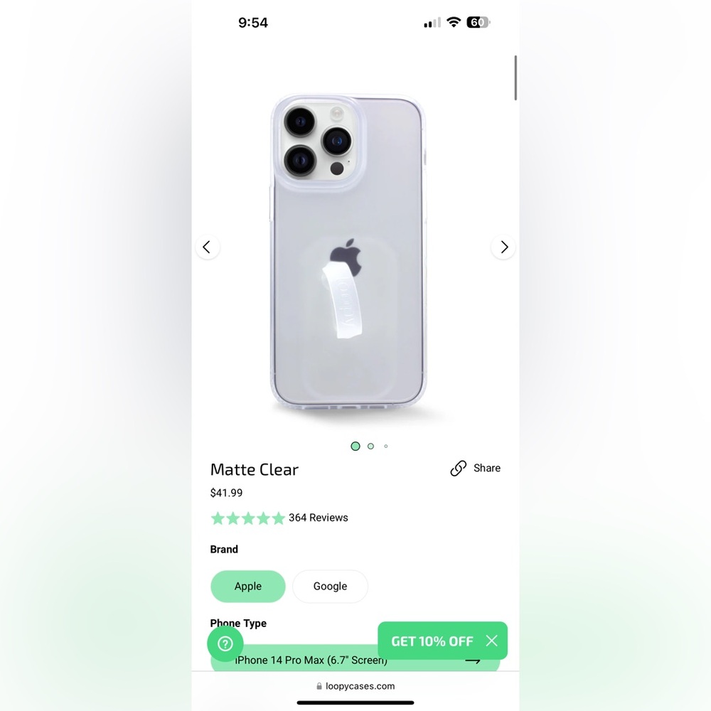 Matte Clear loopy iPhone 14 Pro Max